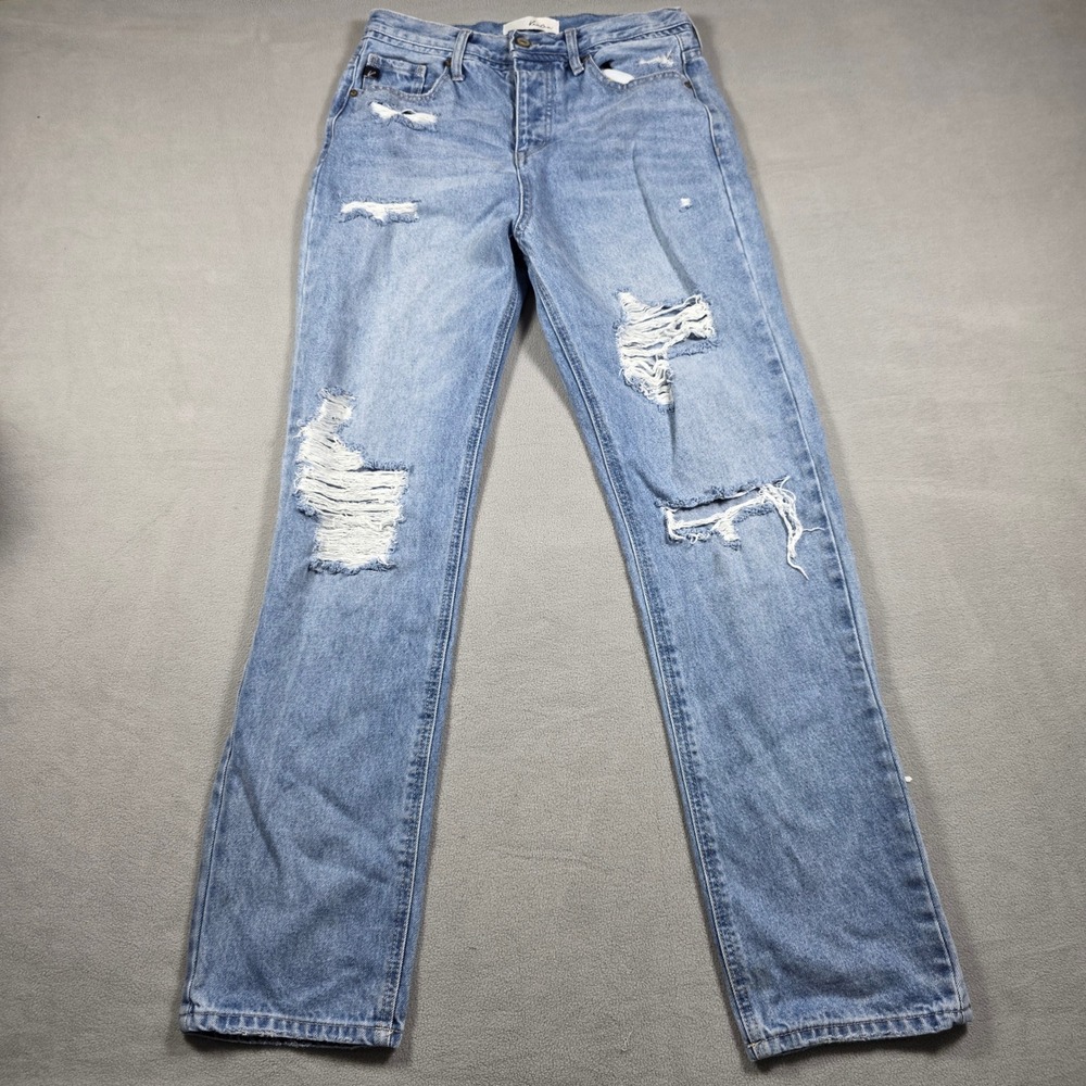 KanCan Jeans Women Size 7/27 Blue Straight Leg High Rise KC7660M Light Wash